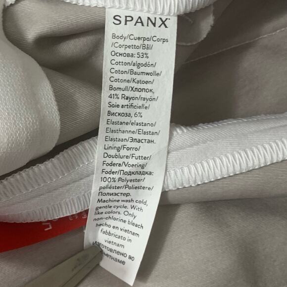 Spanx On-The-Go Slim Straight Pant Classic White Women's NWT  Size: L (Regular) - Picture 12 of 15